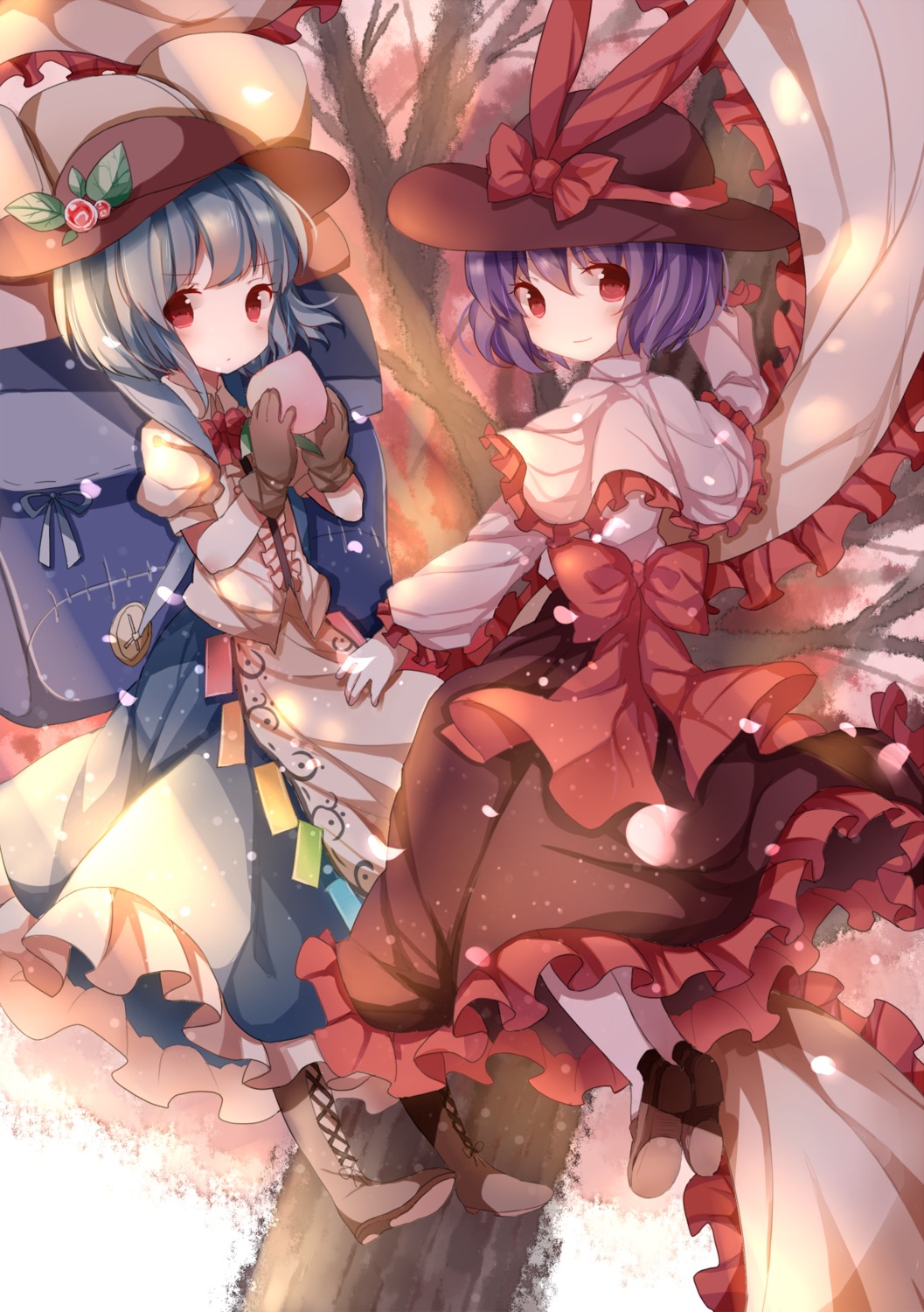 dress, hinanawi_tenshi, lolita_fashion, nagae_iku, touhou, tsukimi_(xiaohuasan)