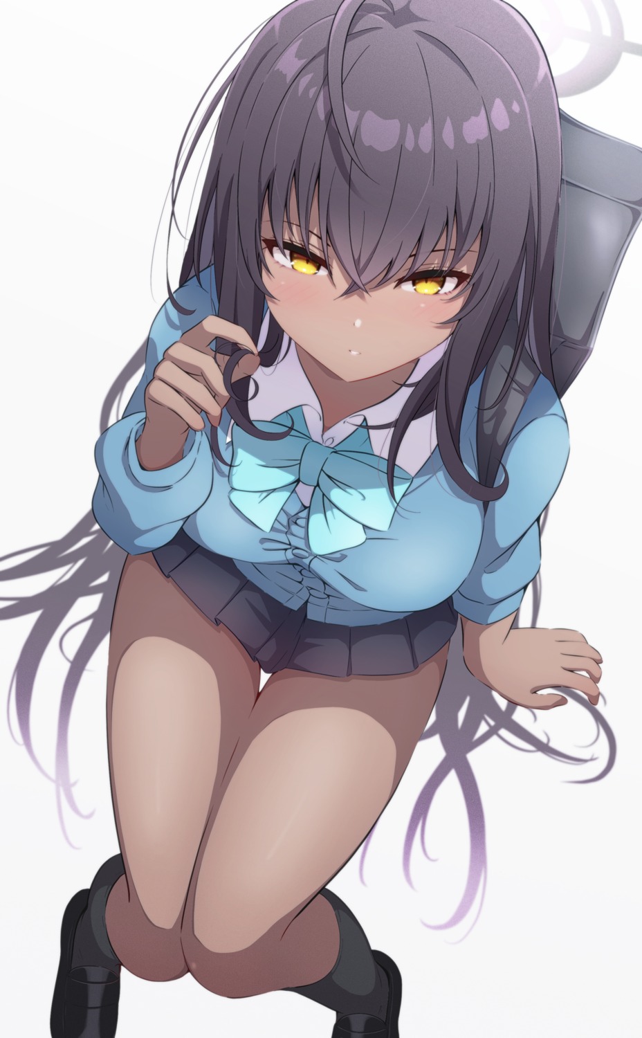 blue_archive, gyorui_(katsuwo_drawing), halo, kakudate_karin, seifuku, sweater
