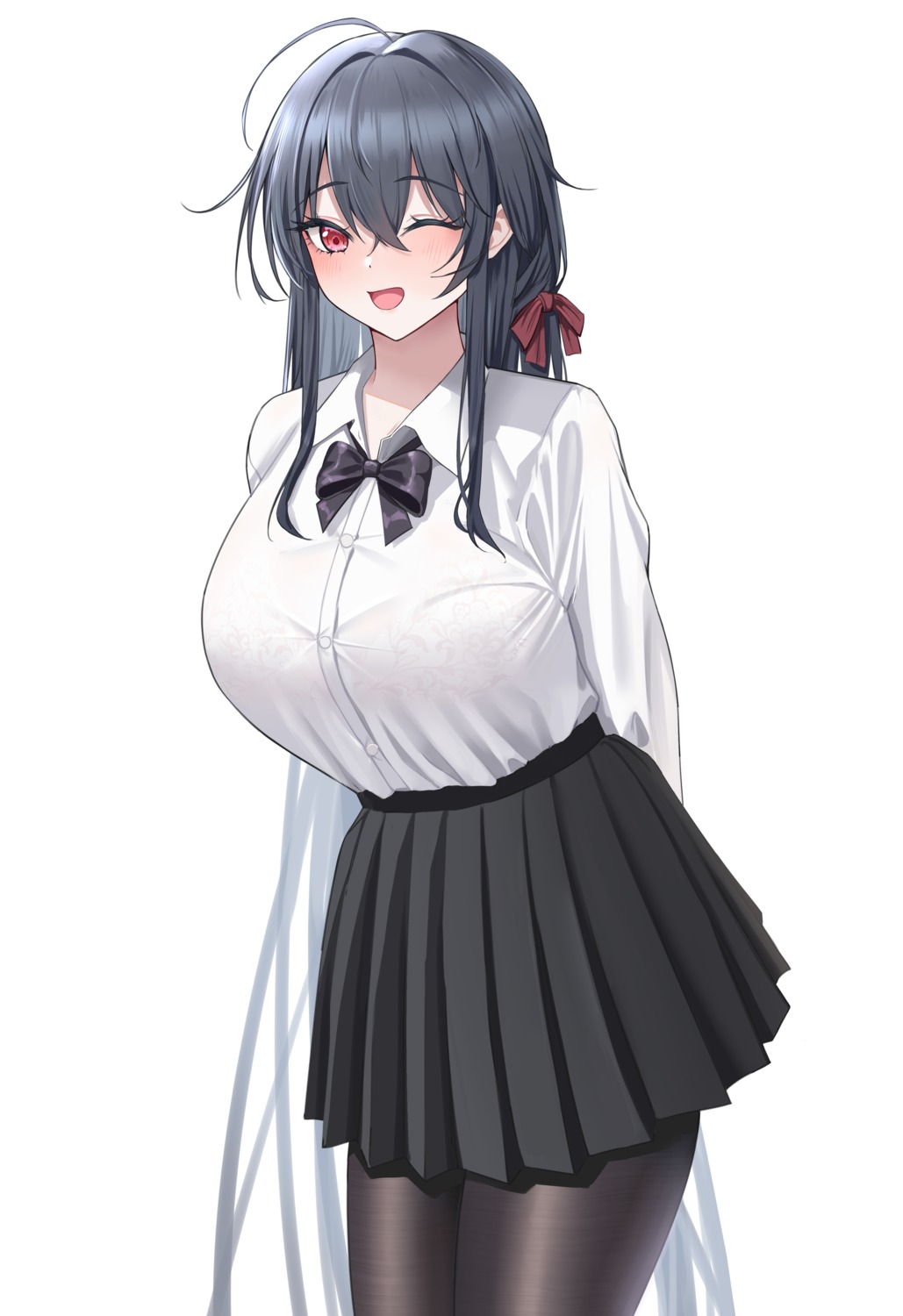 azur_lane, bra, kirin3145, pantyhose, see_through, seifuku, taihou_(azur_lane)