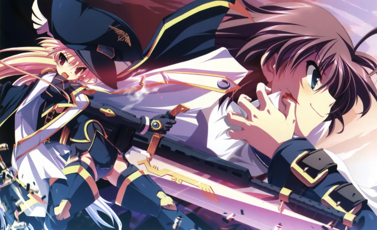 gouen_no_soleil, nanashiki_rin, skyfish, souryuu_nagare, thighhighs, tsurugi_hagane