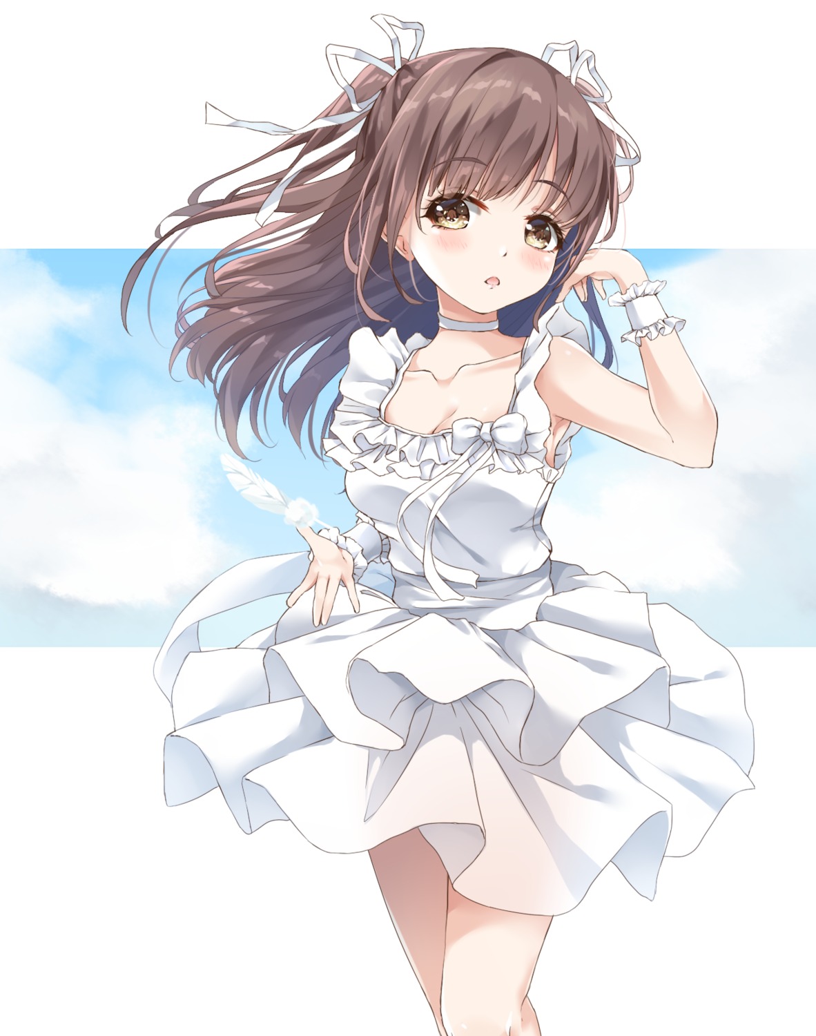 cenruier, cleavage, dress, idoly_pride, see_through, summer_dress, suzumura_yuu
