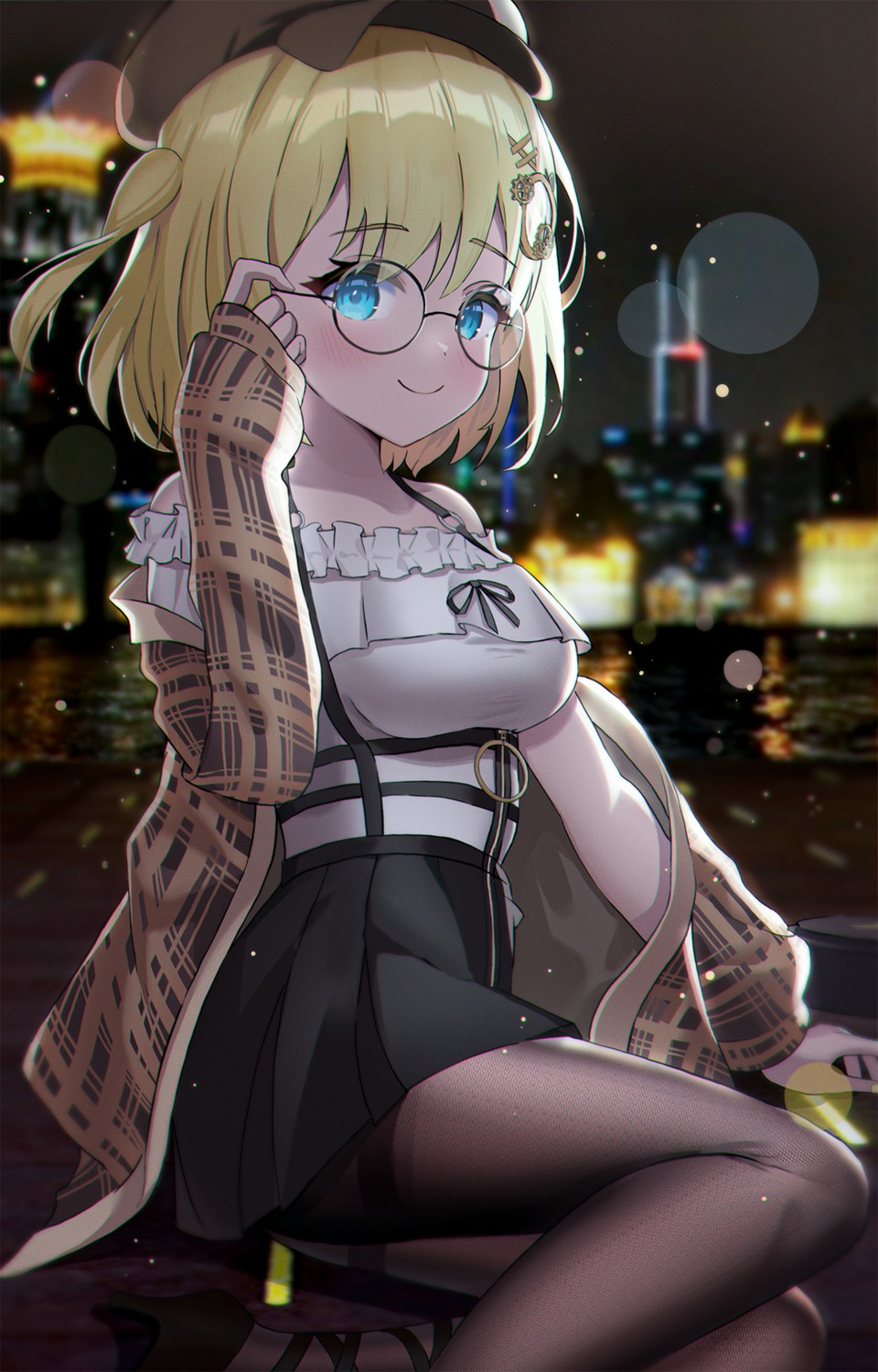 hololive, hololive_english, loloco, megane, pantyhose, watson_amelia