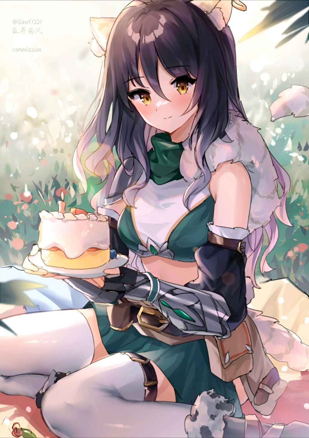 animal_ears, guzangnanfeng, kashiwazaki_shiori, nekomimi, princess_connect!, princess_connect!_re:dive, thighhighs