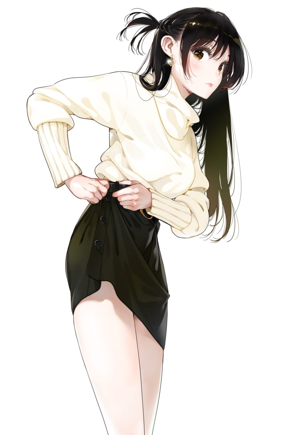 ichinose_chizuru, kanojo_okarishimasu, miyajima_reiji, skirt_lift, sweater