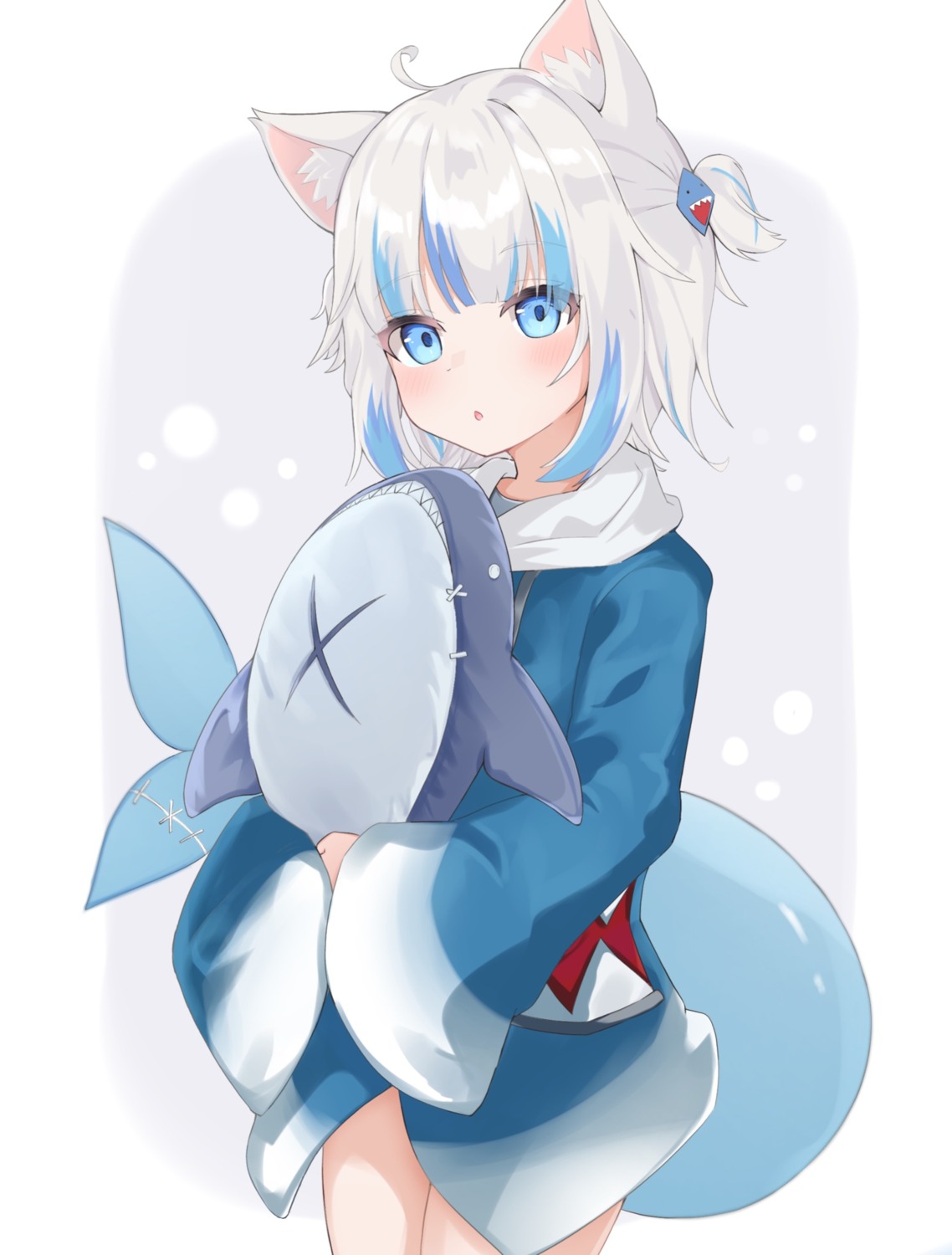 animal_ears, gawr_gura, hololive, hololive_english, nekomimi, nekozame, tail