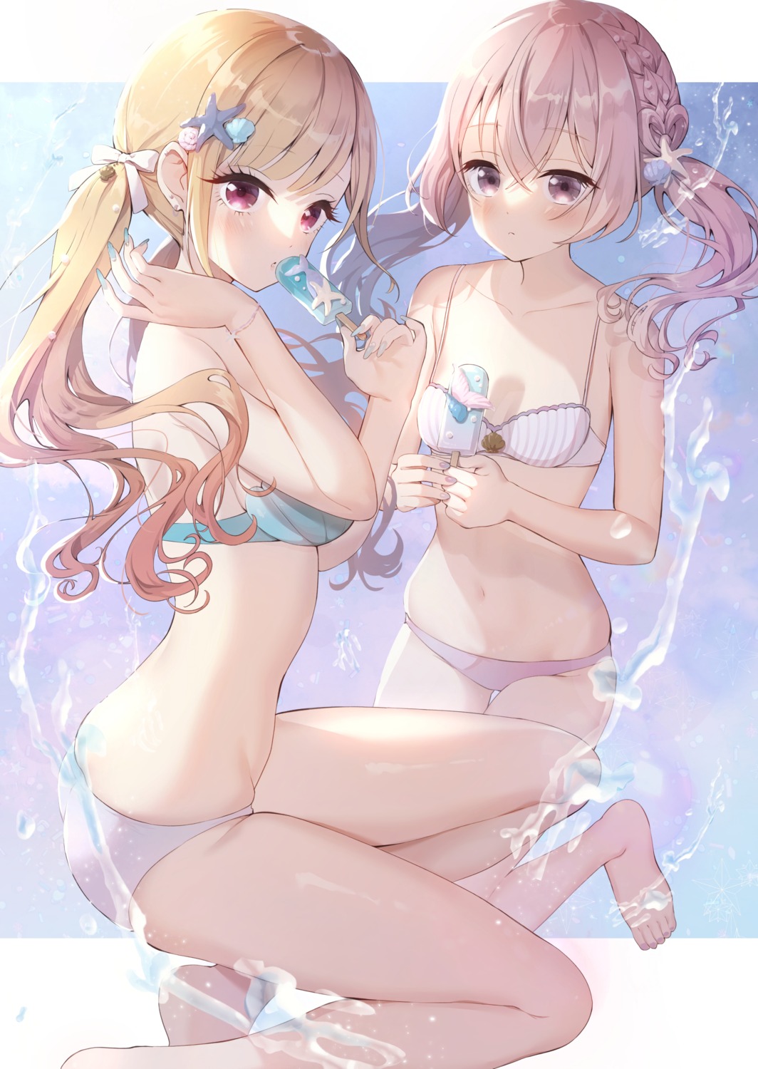 inui_sajuna, kitagawa_marin, sono_bisque_doll_wa_koi_wo_suru, swimsuits, waki_(pixiv2609622)