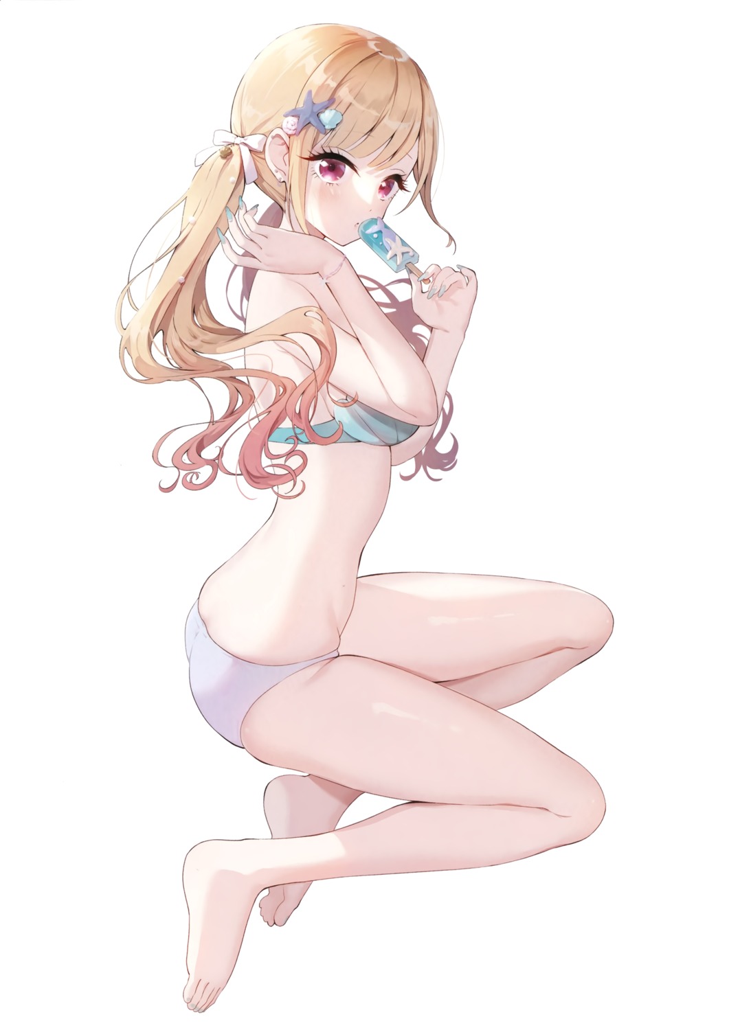 ass, feet, kitagawa_marin, sono_bisque_doll_wa_koi_wo_suru, swimsuits, waki_(pixiv2609622)