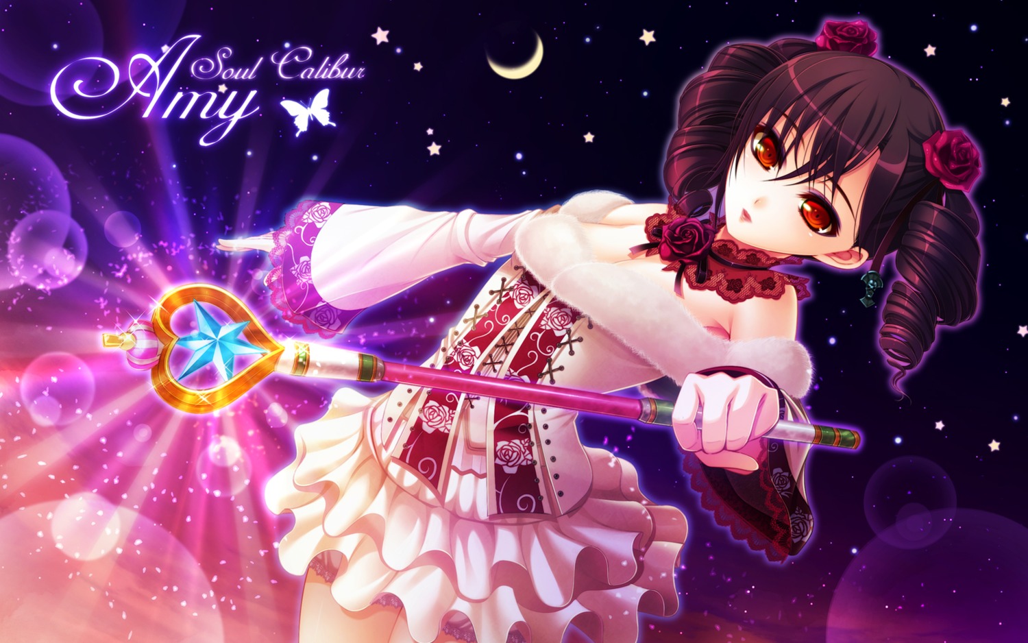 amy_sorel, byuune, dress, soul_calibur, soul_calibur_iv, weapon