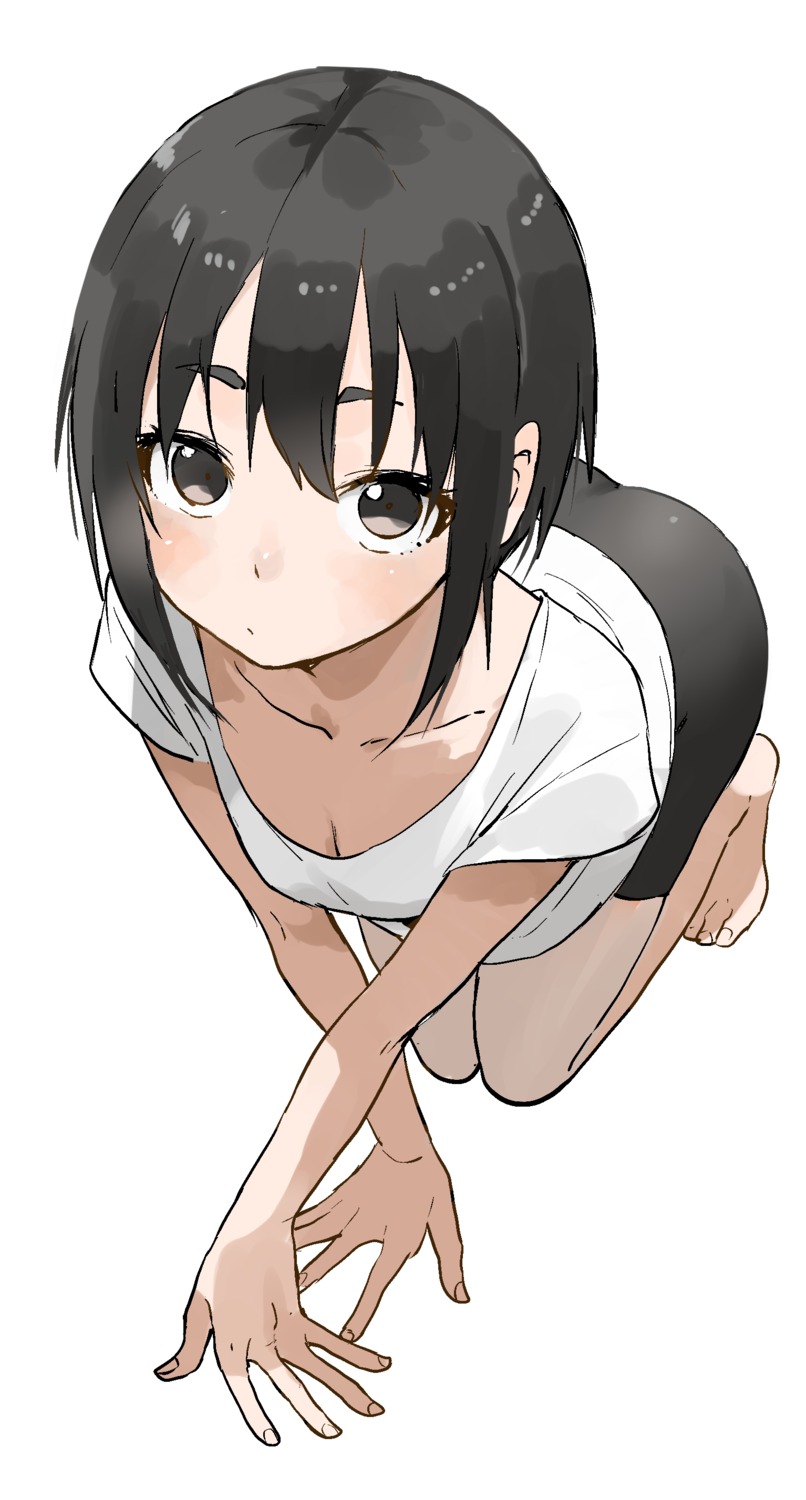 bike_shorts, cleavage, kagawa_rin, sketch, soredemo_ayumu_wa_yosetekuru, yamamoto_souichirou