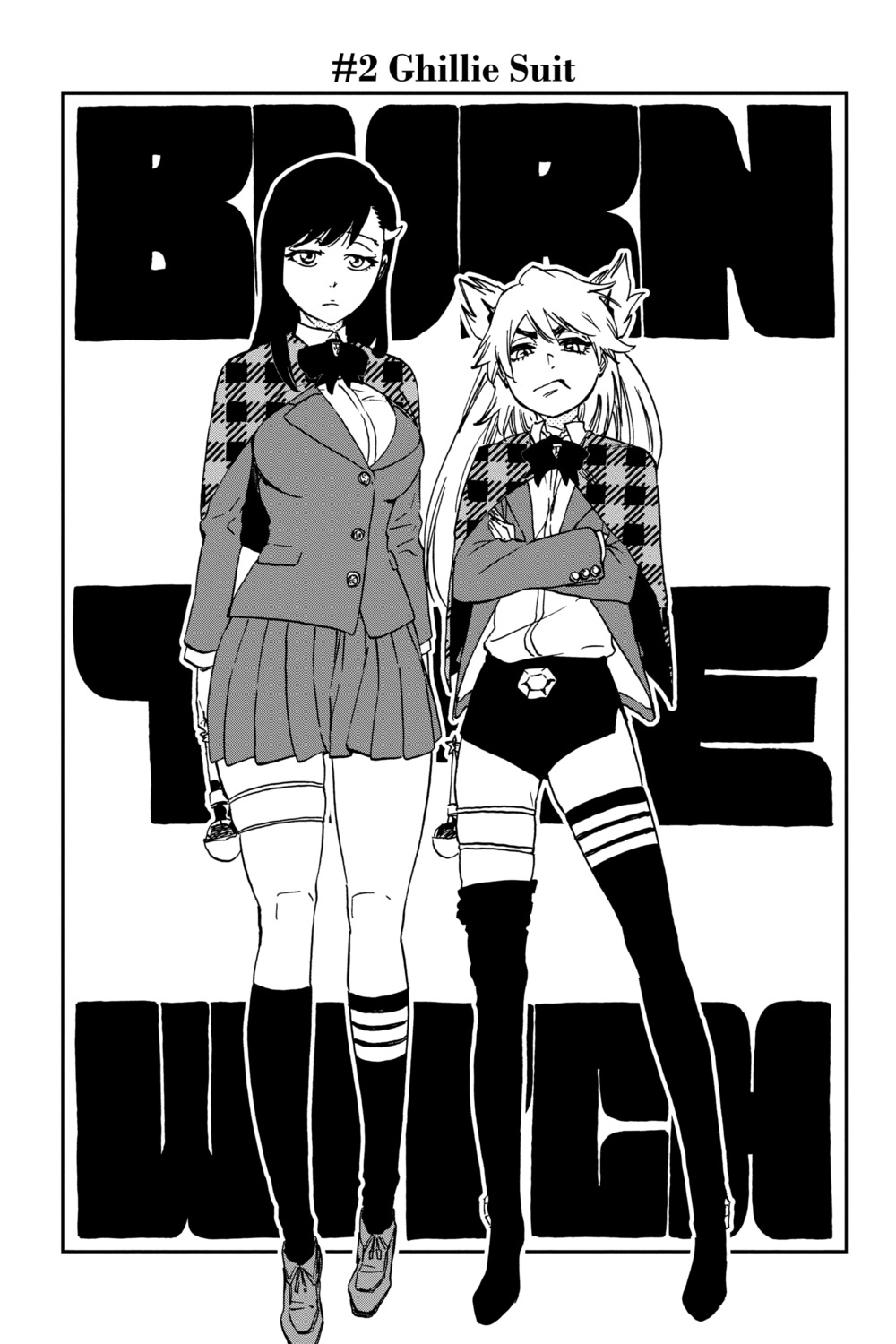 burn_the_witch, garter, kubo_tite, monochrome, niihashi_noel, ninny_spangcole, seifuku, thighhighs