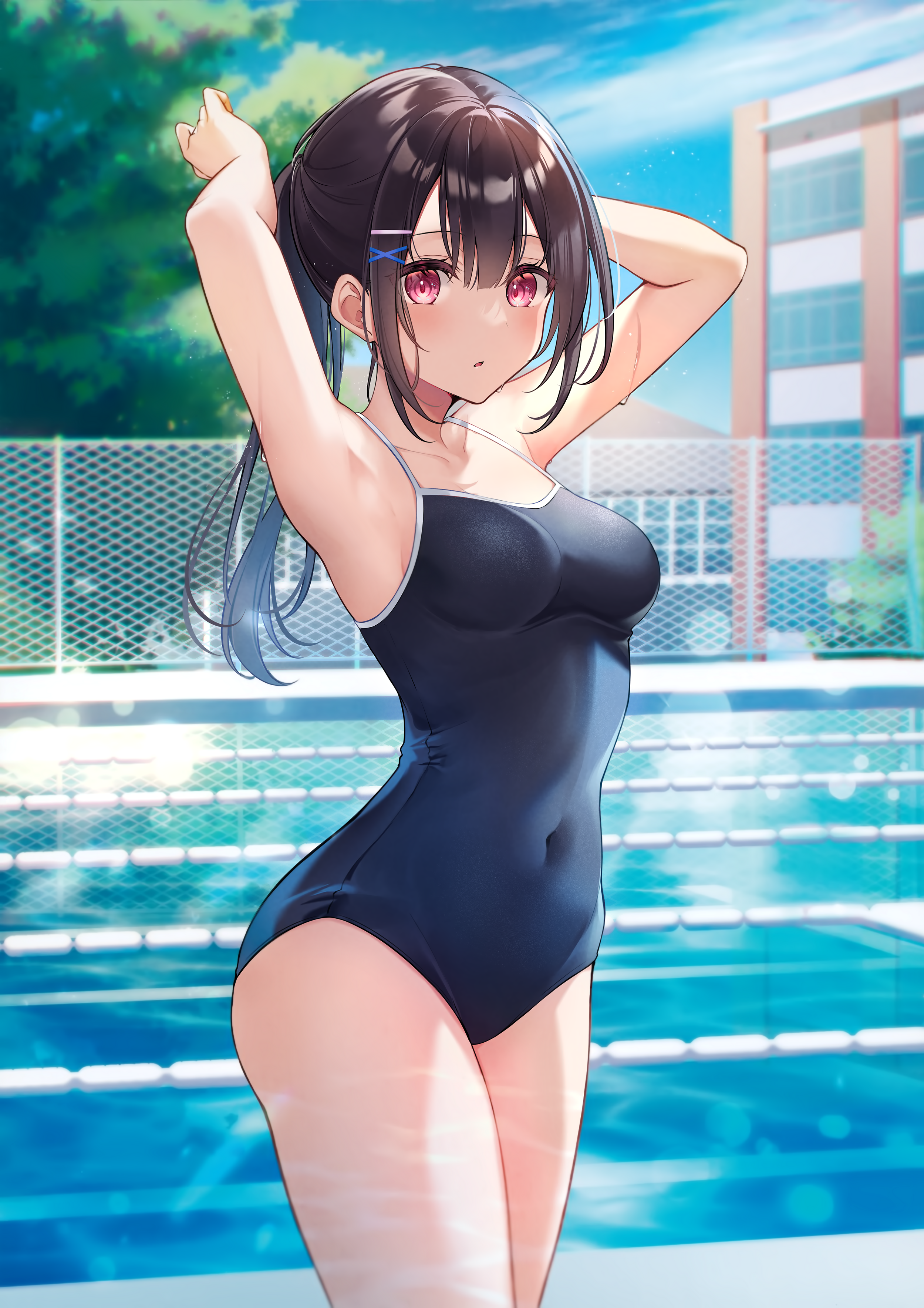 kisaragi_yuri, koharu_shoujo, school_swimsuit, swimsuits, tachibana_sara_(kisaragi_yuri)