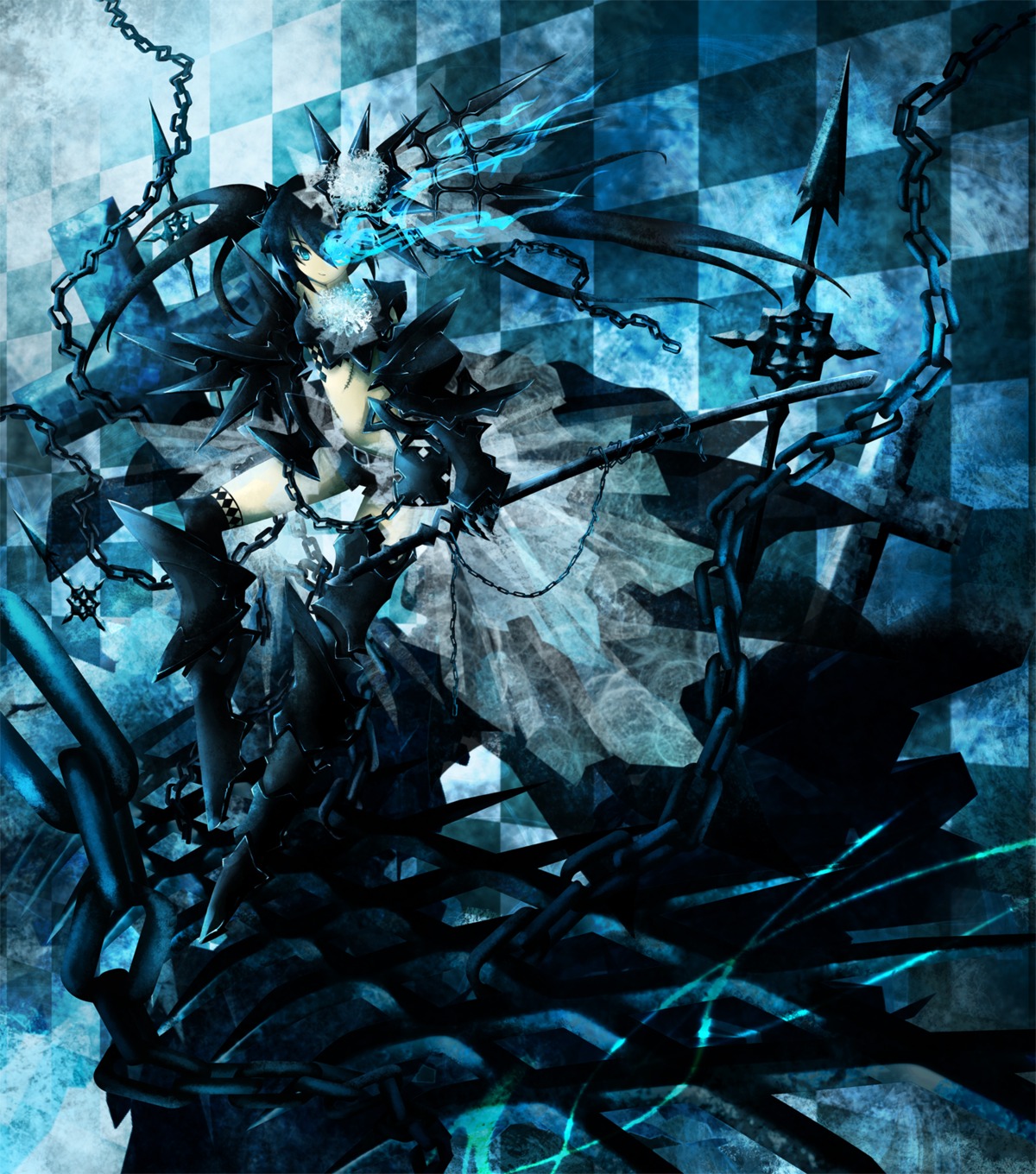 black_rock_shooter, black_rock_shooter_(character), gene, sword, vocaloid