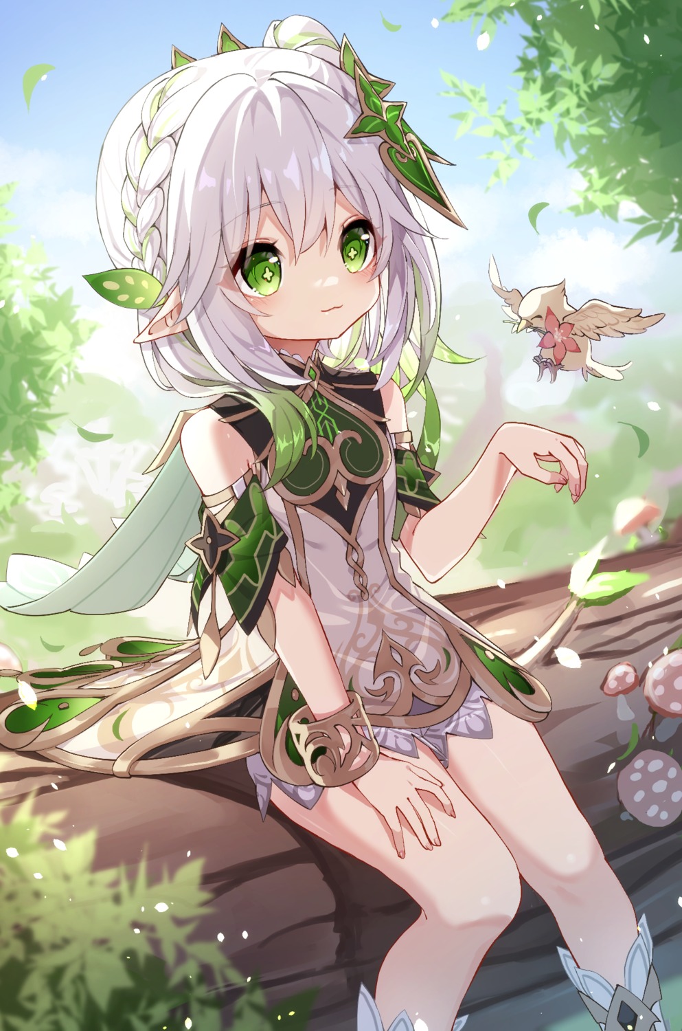 dress, genshin_impact, nage_(sacosui_ng), nahida, pointy_ears