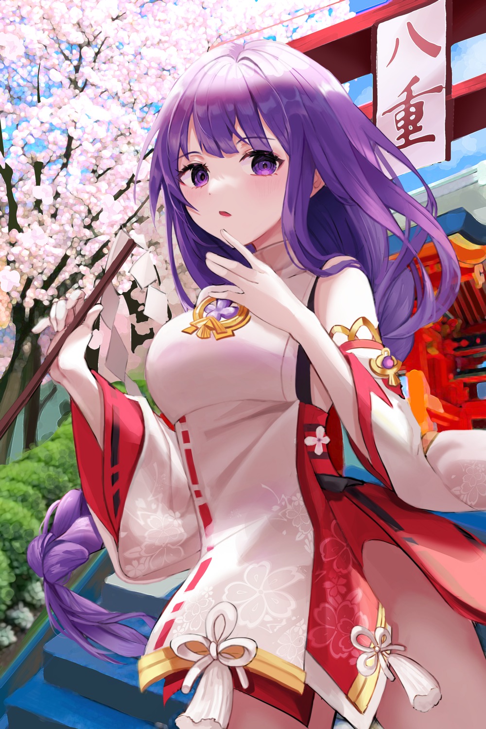 chie_(user_snfh8333), cosplay, genshin_impact, japanese_clothes, raiden_shogun, yae_miko
