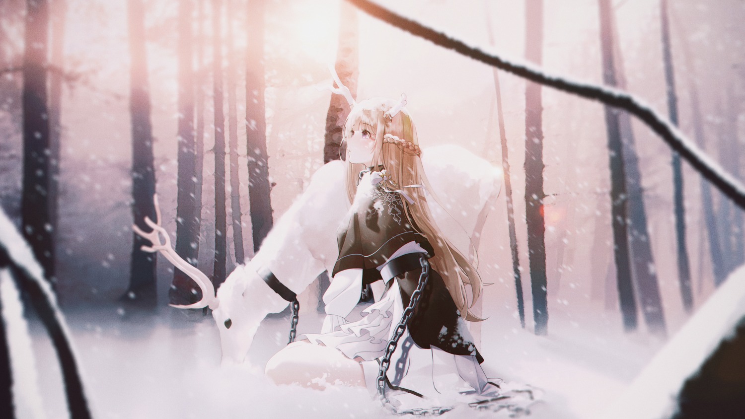 bondage, dress, horns, pasta_(sanyan), wallpaper