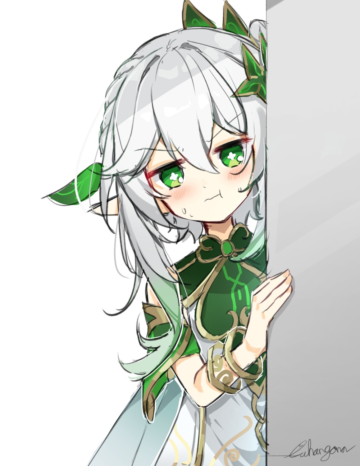 genshin_impact, nahida, pointy_ears, shiroi_ou, sketch