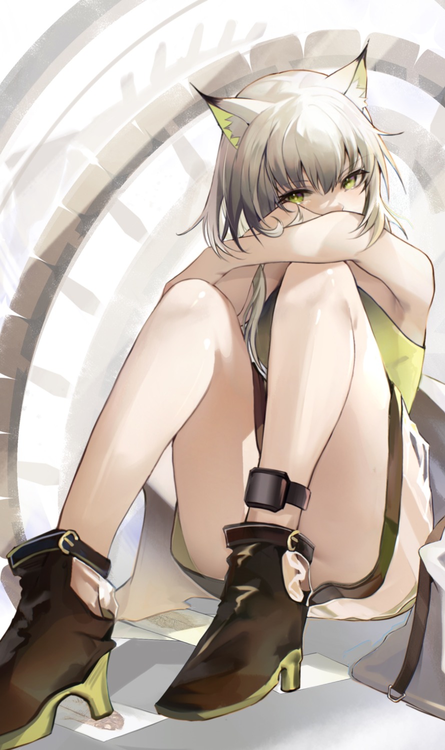 animal_ears, arknights, heels, kal'tsit_(arknights), see_through, tabayashi