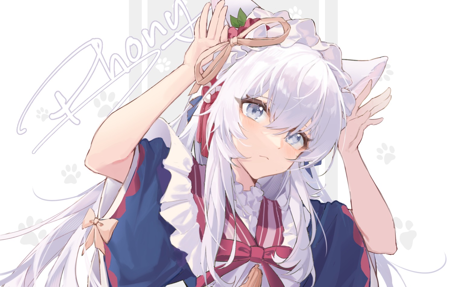 animal_ears, hakutoukinkinko, maid, nekomimi