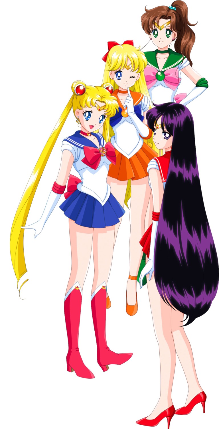 aino_minako, bishoujo_senshi_sailor_moon, heels, hino_rei, jpeg_artifacts, kino_makoto, mizuha, seifuku