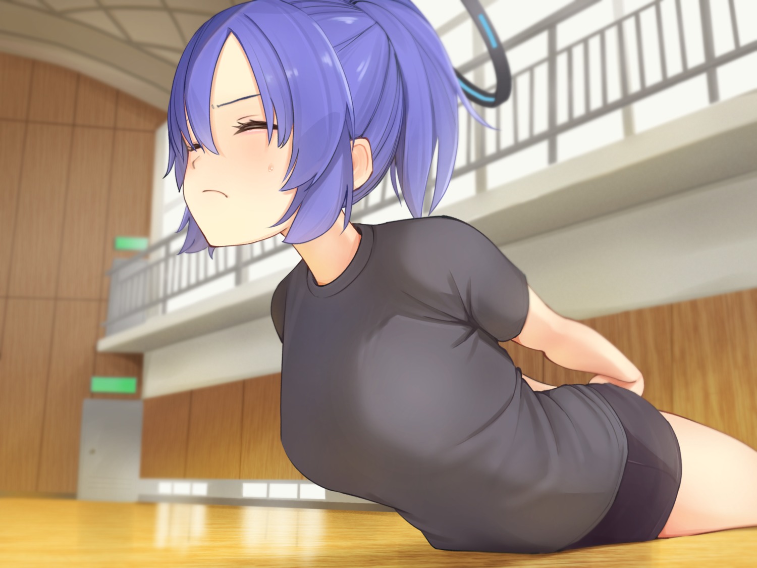 bananafish1111, blue_archive, gym_uniform, halo, hayase_yuuka