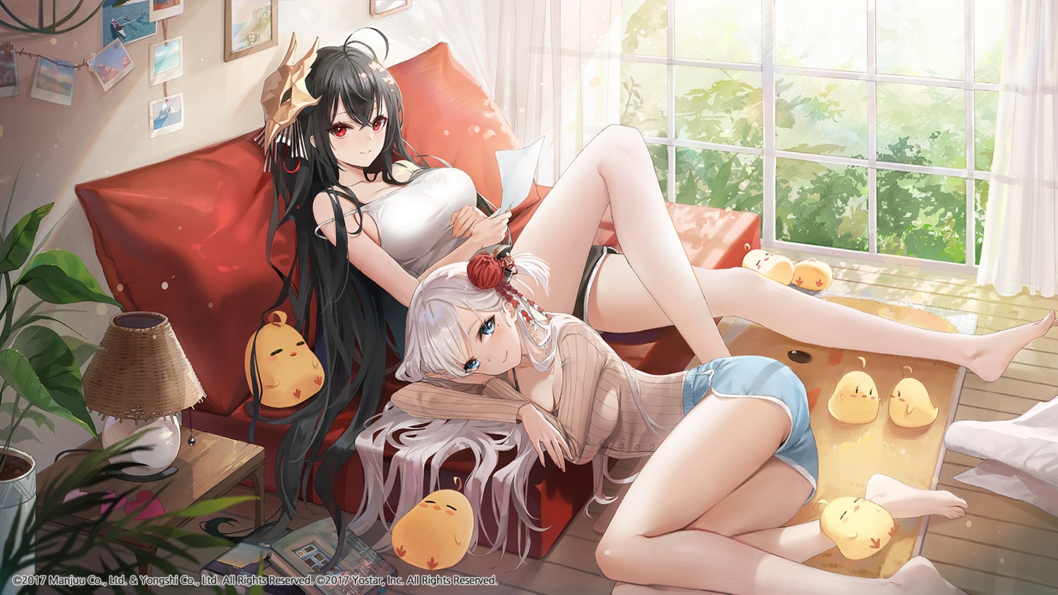 azur_lane, emyo, manjuu_(azur_lane), shoukaku_(azur_lane), sweater, taihou_(azur_lane)