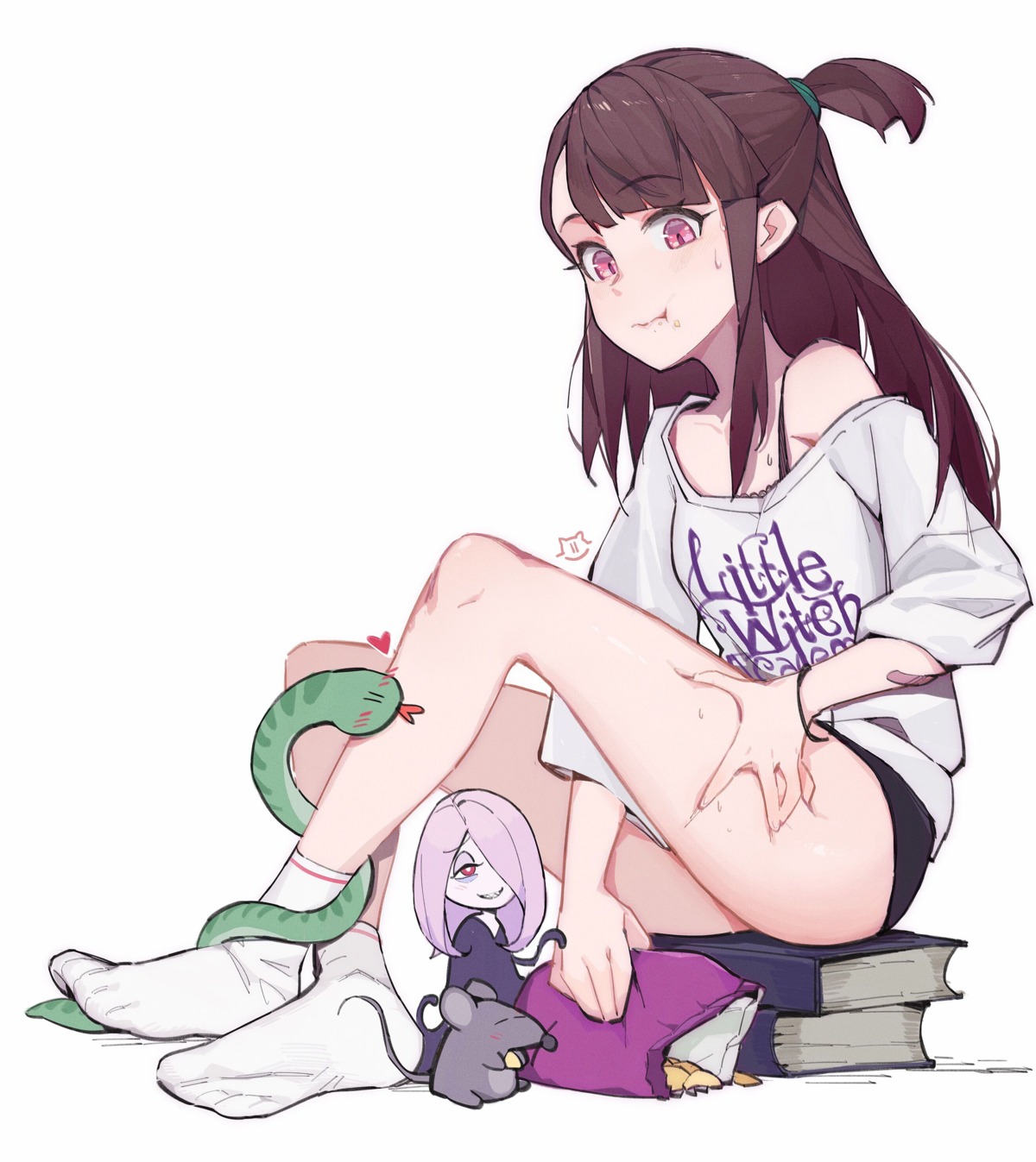 atsuko_kagari, chibi, lan_mao_akko, little_witch_academia, sucy_manbavaran
