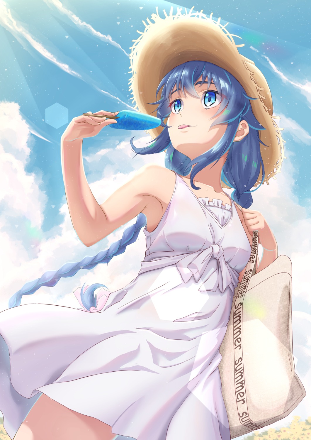 dress, honba_misaki, mushoku_tensei, roxy_migurdia, summer_dress