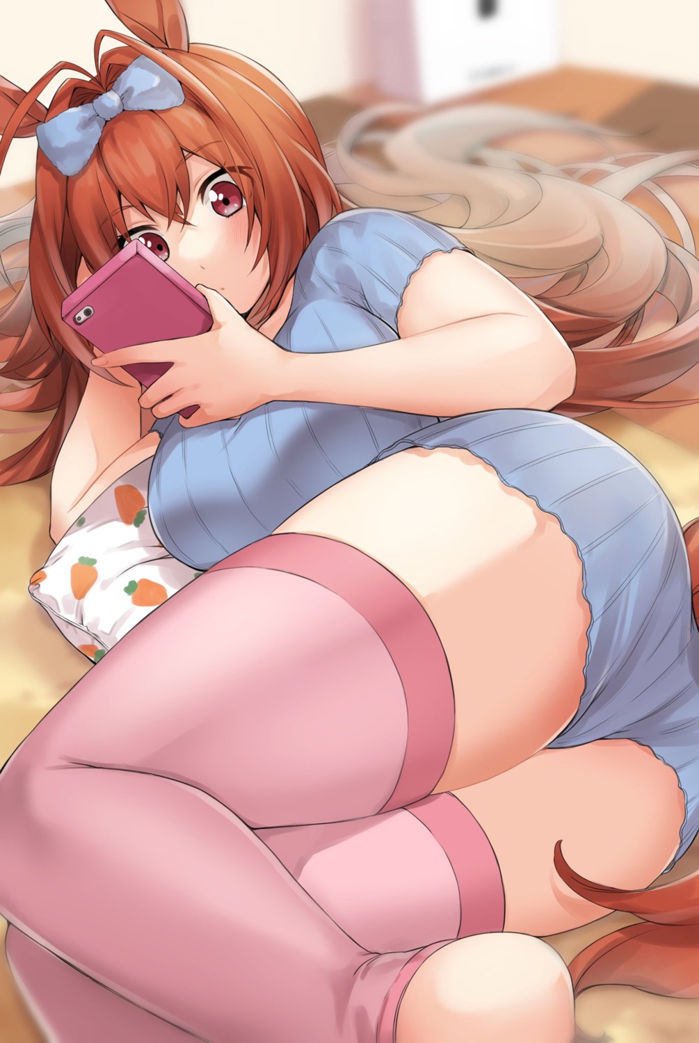 animal_ears, ass, daiwa_scarlet_(umamusume), komekueyo, tail, thighhighs, uma_musume_pretty_derby