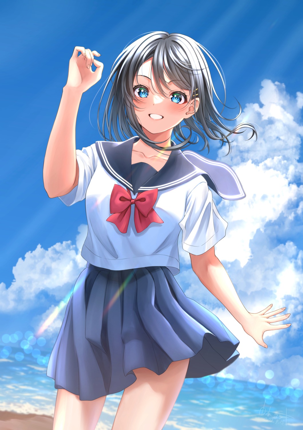 seifuku, skirt_lift, yoshiki_3821