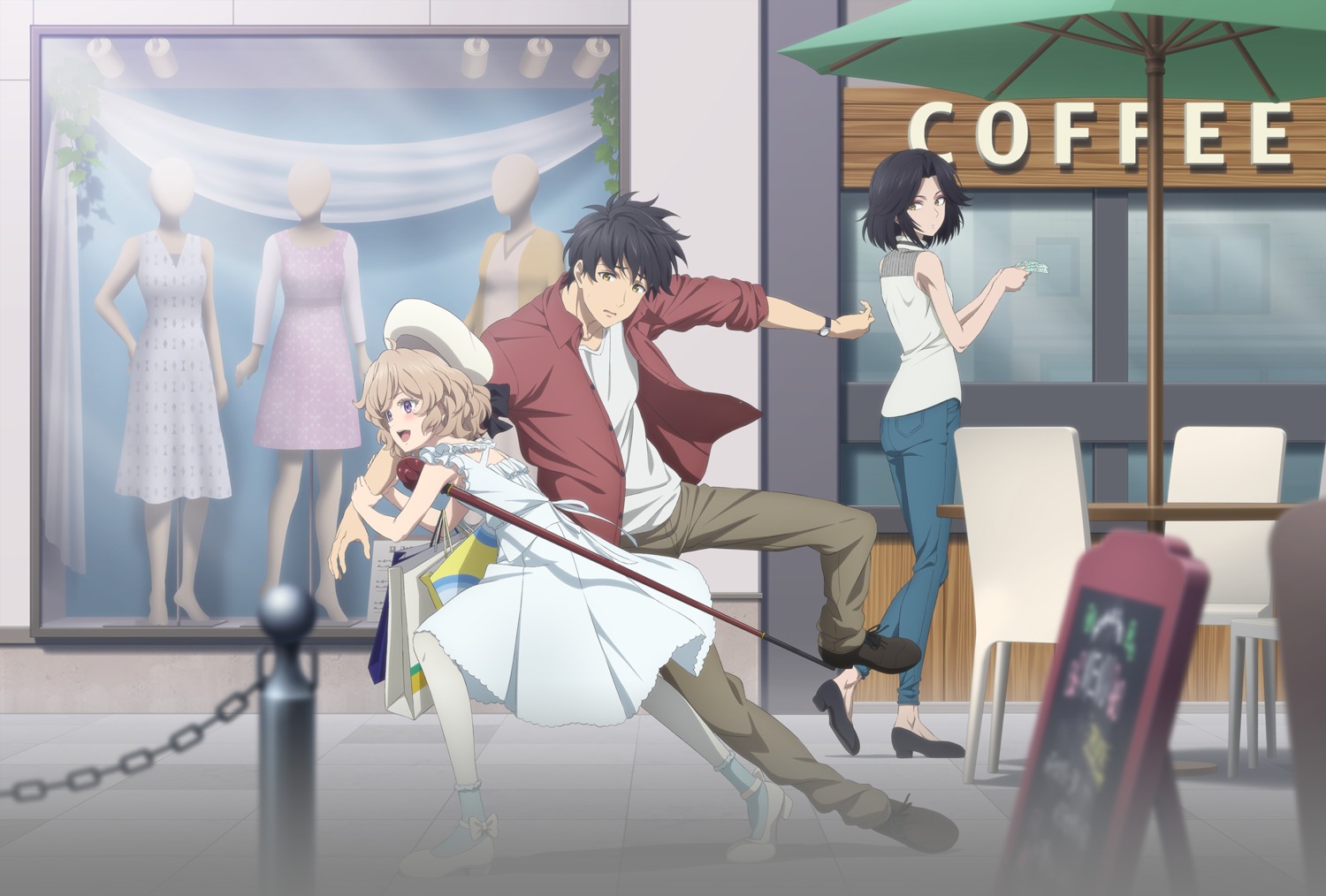 dress, heels, iwanaga_kotoko, kyokou_suiri, sakuragawa_kurou, sakuragawa_rikka, summer_dress, tagme