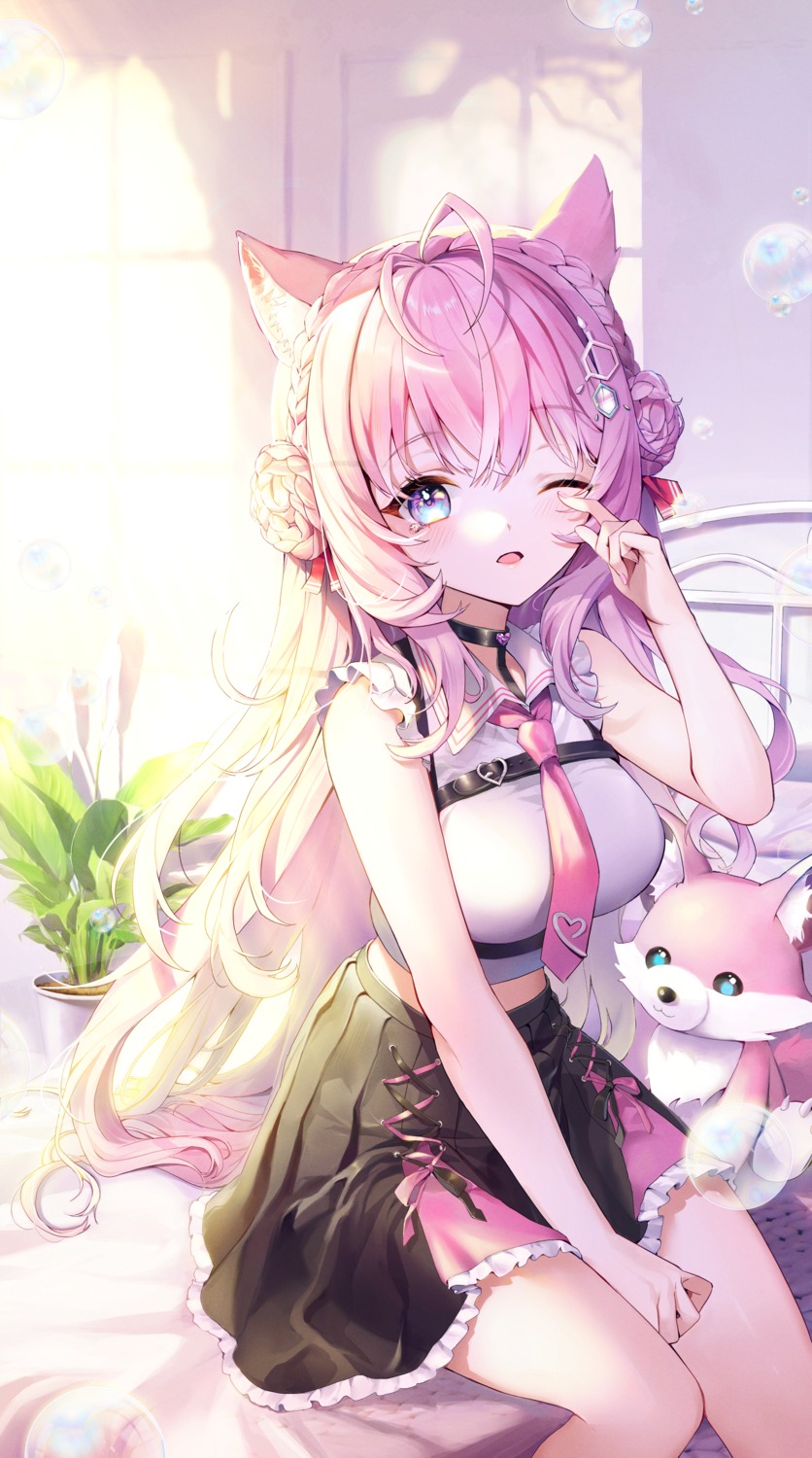 animal_ears, hakui_koyori, hololive, u-nyam