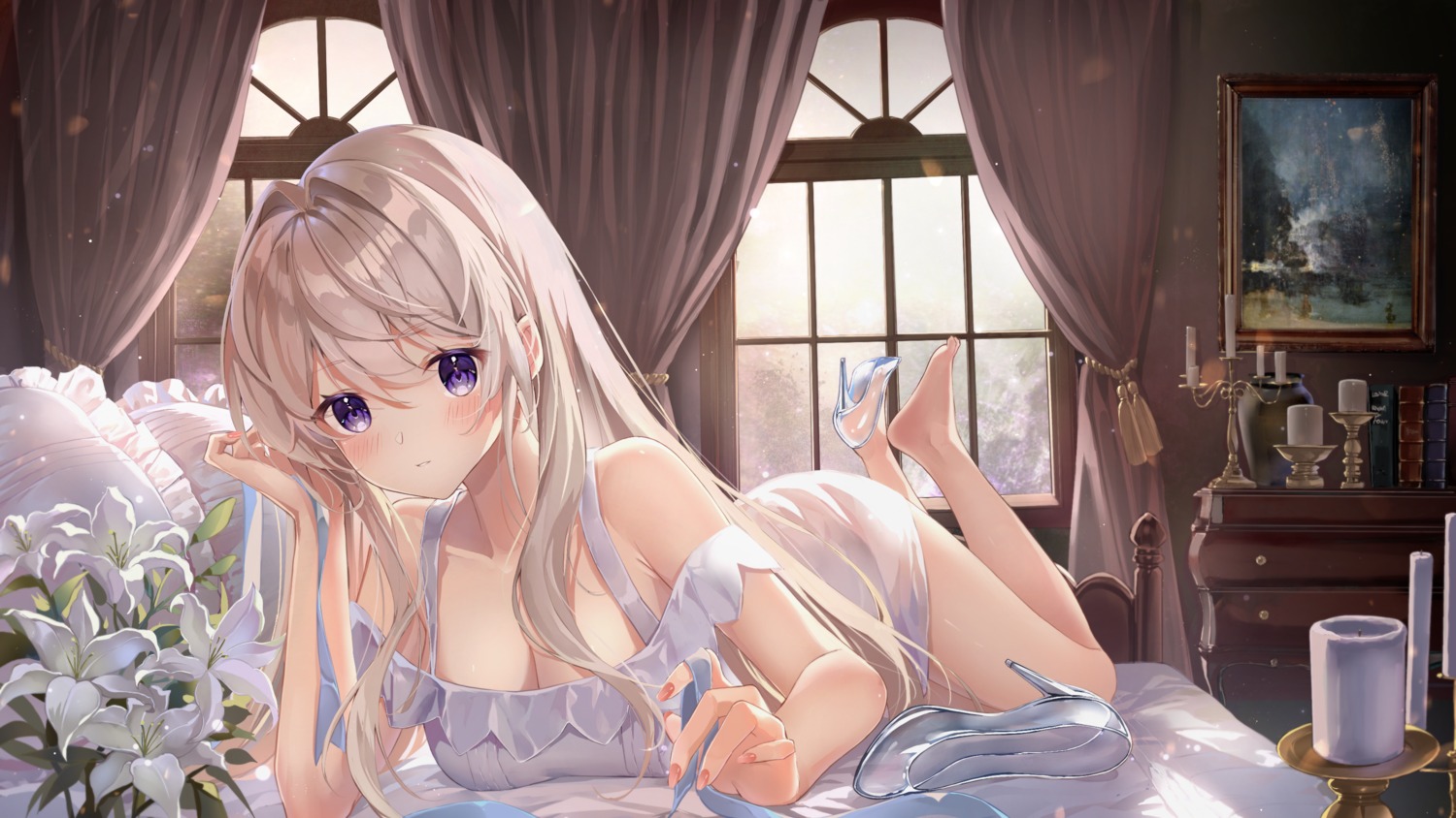 cleavage, dress, heels, lims_(neko2lims), see_through