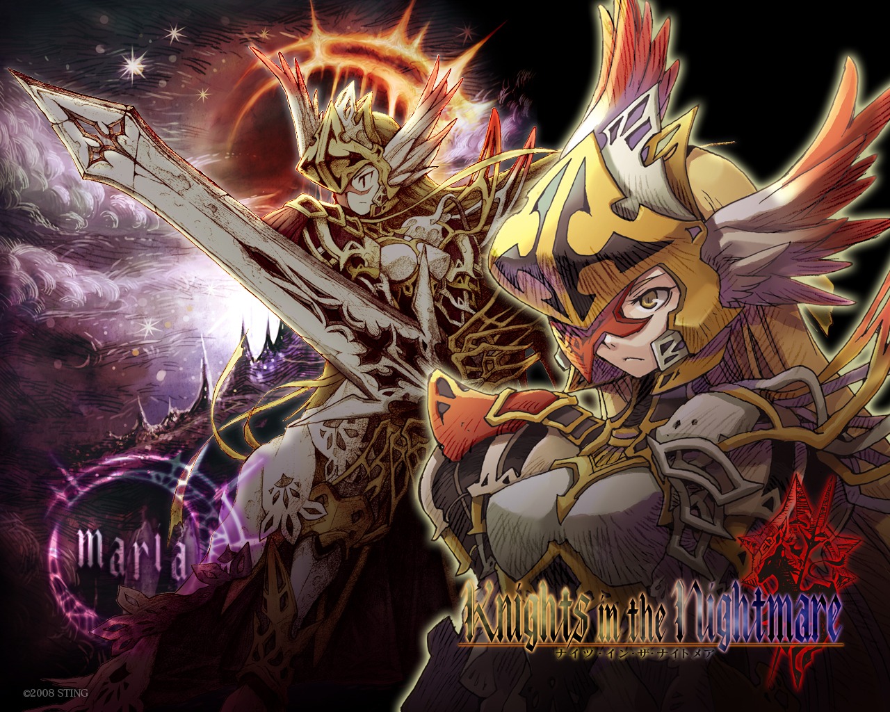 iwanaga_yoshinori, kiyuduki_satoko, knights_in_the_nightmare, maria_(knights), wallpaper