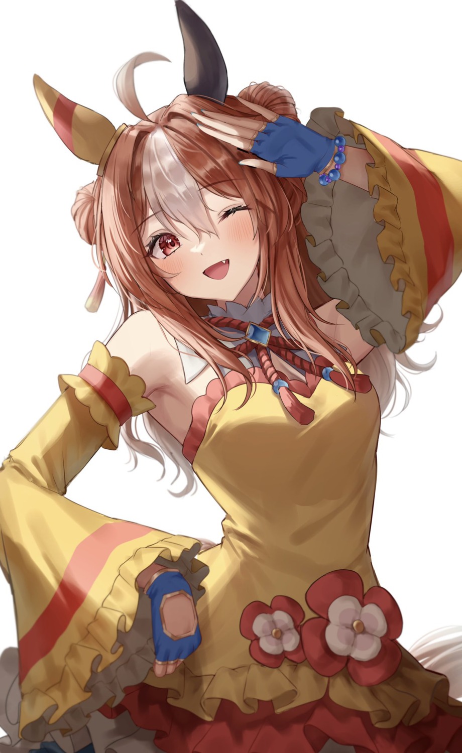 animal_ears, copano_rickey_(umamusume), dress, tail, uma_musume_pretty_derby, yoimoriyoru