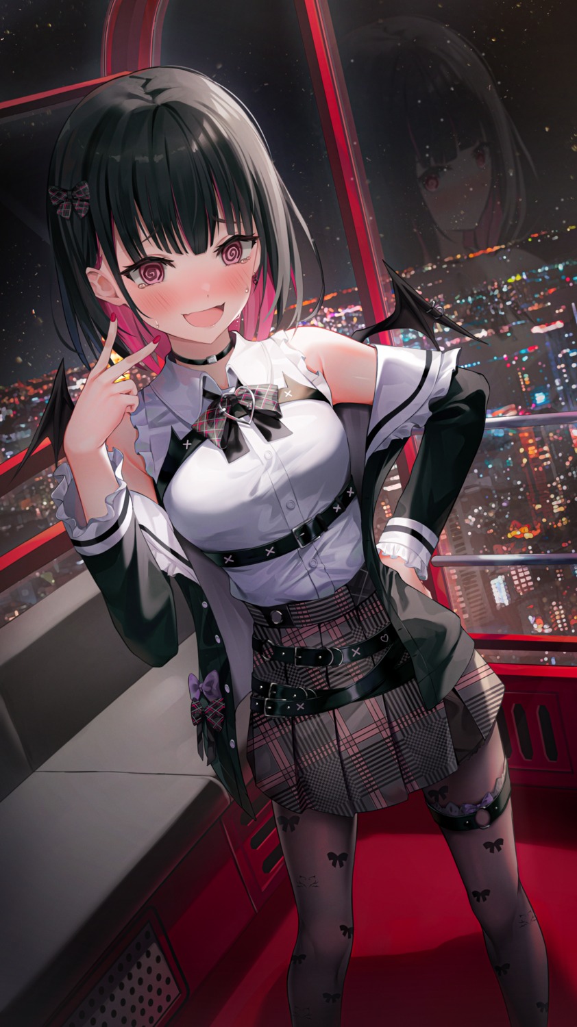 garter, indie_virtual_youtuber, pantyhose, rikotan_(vtuber), shuvi_(shuvi1125), wings