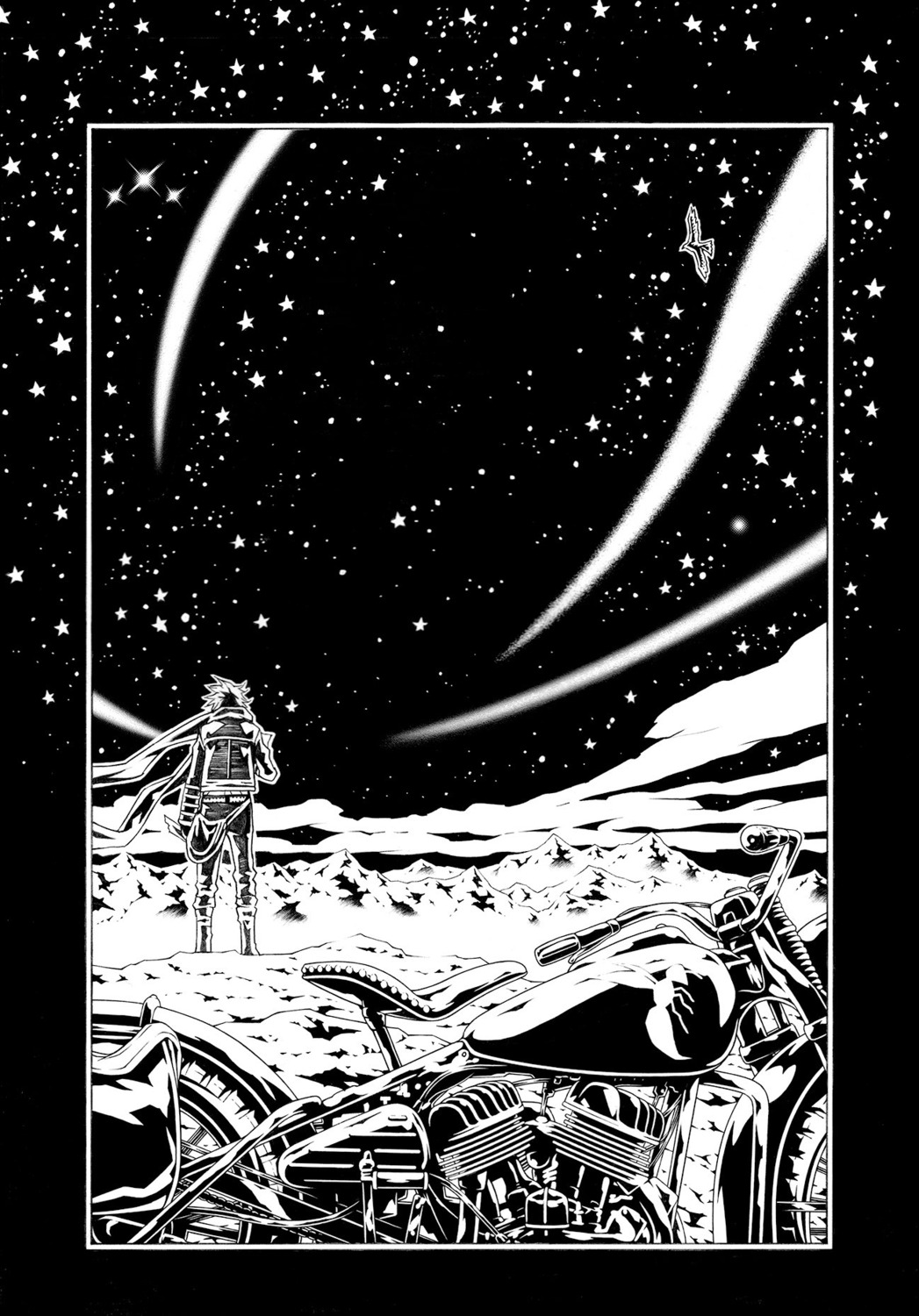 asada_hiroyuki, jiggy_pepper, monochrome, tegami_bachi