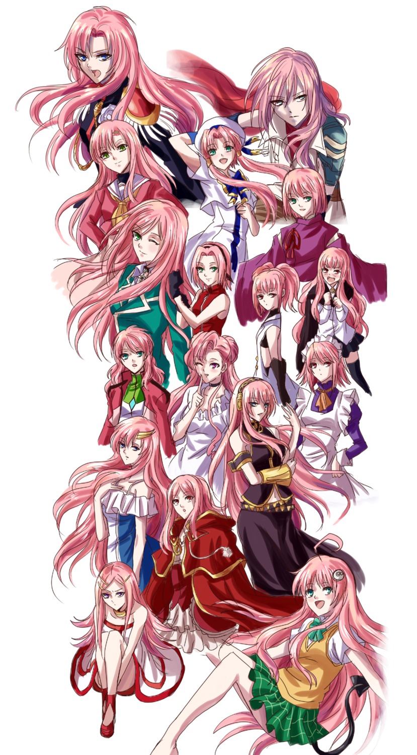 akashiya_moka, anemone, anya_alstreim, aria, charlotte_baskerville, code_geass, crossover, dress, euphemia_li_britannia, eureka_seven, feldt_grace, final_fantasy, final_fantasy_xiii, gundam, gundam_00, gundam_seed, harukanaru_toki_no_naka_de, haruno_sakura, hayate_no_gotoku, kacyu, katsura_hinagiku, lacus_clyne, lala_satalin_deviluke, lightning, louise_francoise_le_blanc_de_la_valliere, maid, megurine_luka, mizunashi_akari, motomiya_akane, naruto, ninja, pandora_hearts, revolutionary_girl_utena, rosario_to_vampire, seifuku, shakugan_no_shana, tail, tenjou_utena, thighhighs, to_love_ru, uniform, vocaloid, wilhelmina_carmel, zero_no_tsukaima