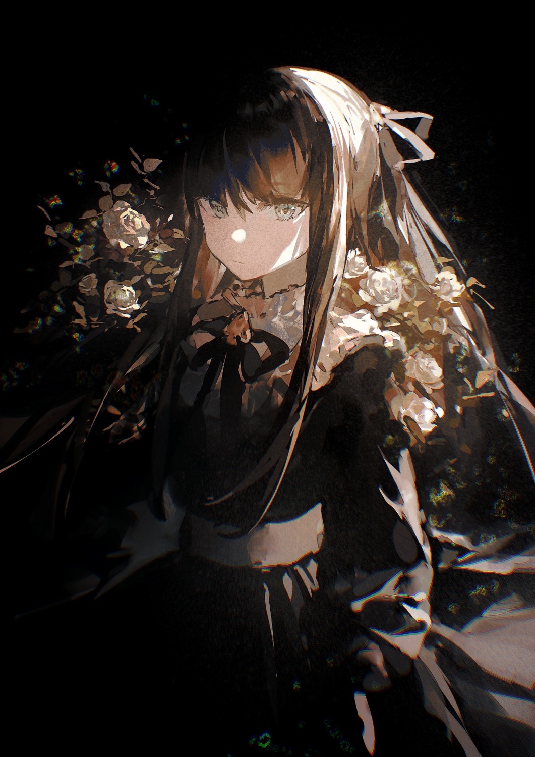 arcaea, dress, gothic_lolita, lobelia_(saclia), lolita_fashion, tairitsu_(arcaea)