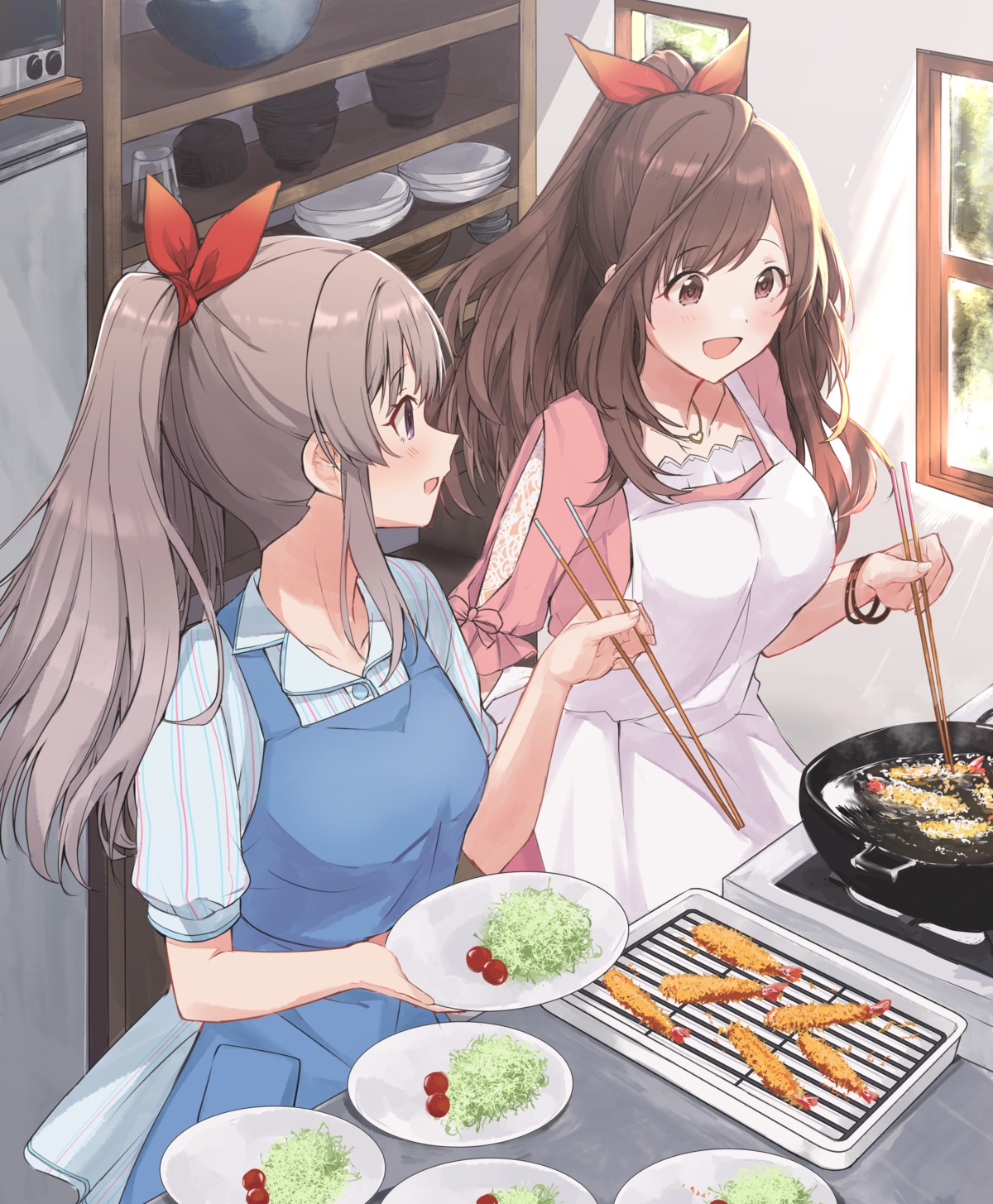hanetsuka, the_idolm@ster, the_idolm@ster_shiny_colors, tsukioka_kogane, yuukoku_kiriko