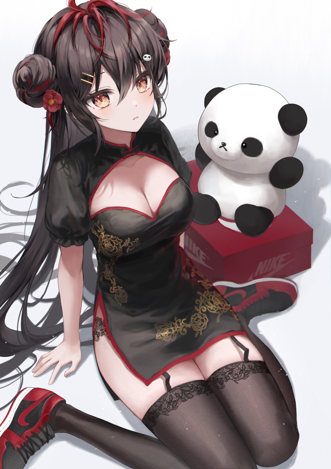 chinadress, cleavage, ham99luv, no_bra, stockings, thighhighs