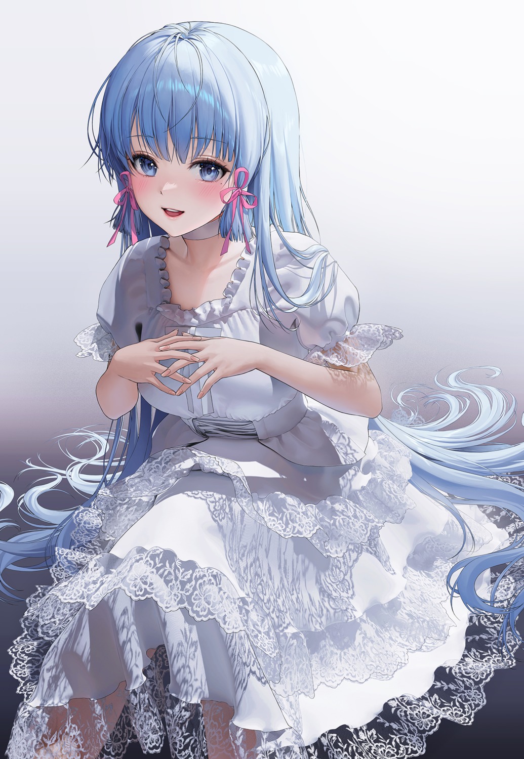 dress, genshin_impact, kamisato_ayaka, see_through, yoya