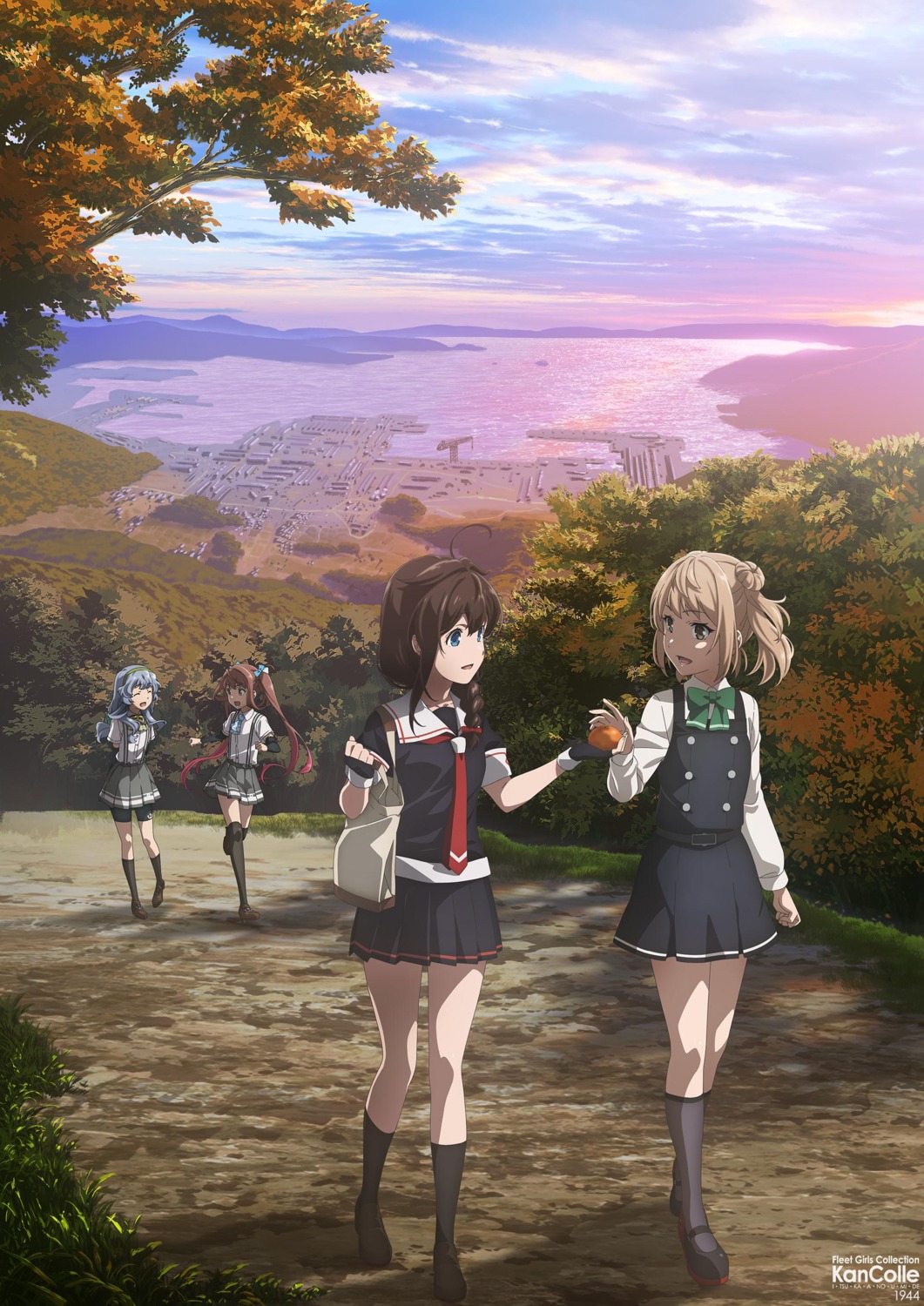asagumo_(kancolle), bike_shorts, kantai_collection, michishio_(kancolle), seifuku, shigure_(kancolle), tagme, thighhighs
