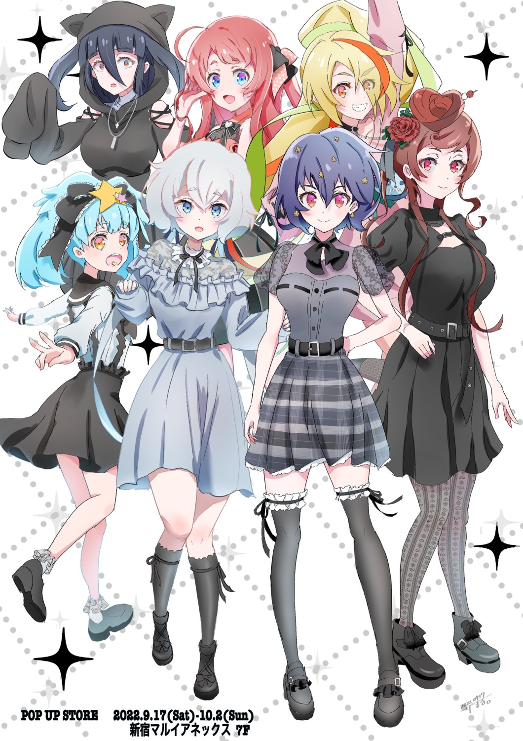 animal_ears, dress, hoshikawa_lily, konno_junko, minamoto_sakura, mizuno_ai, nekomimi, nikaido_saki