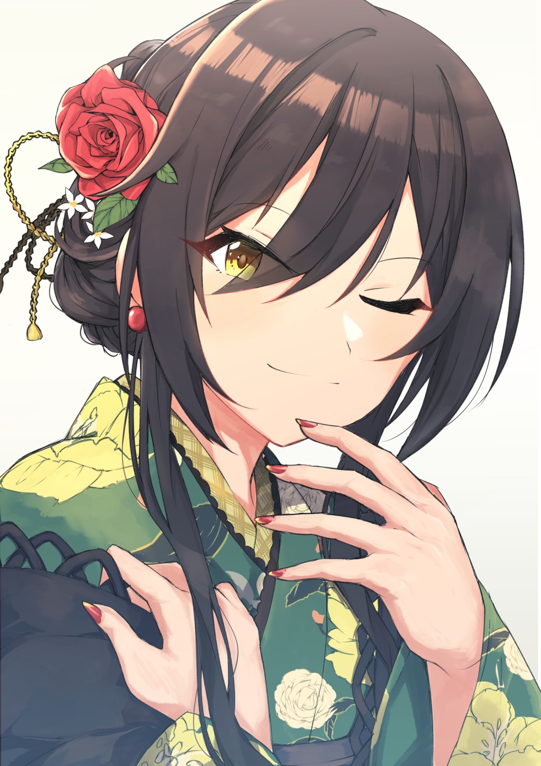 hanetsuka, japanese_clothes, shirase_sakuya, the_idolm@ster, the_idolm@ster_shiny_colors