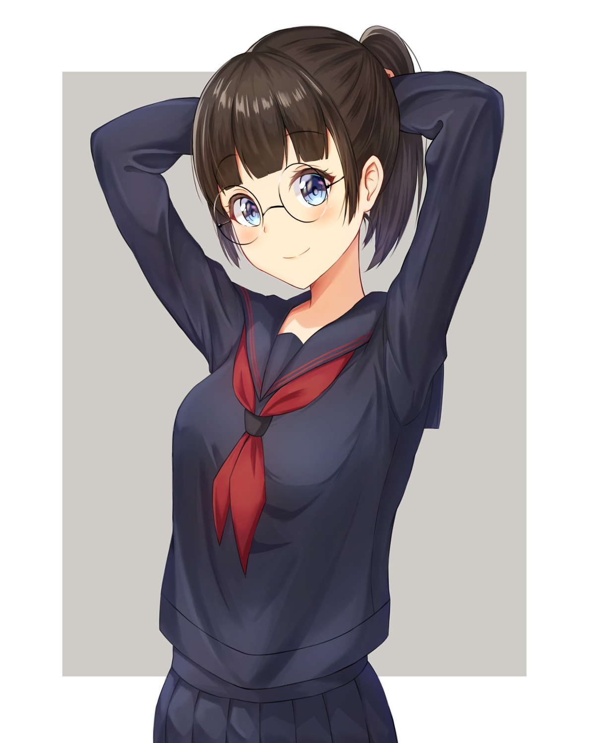 angdo_(kakajo26), megane, seifuku