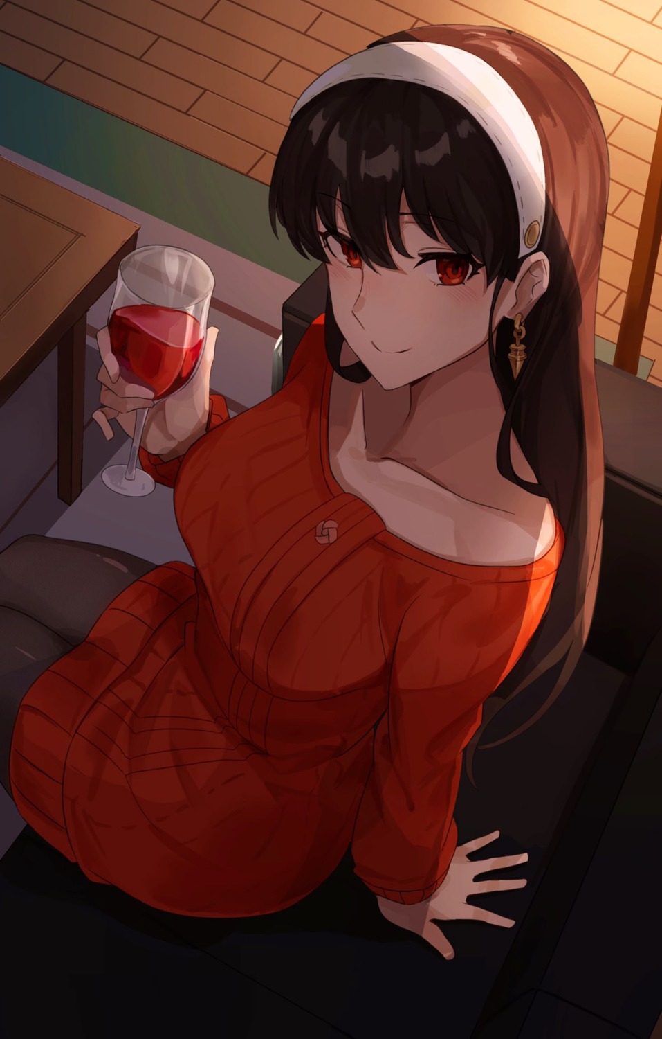 dress, nasubin_(nasubisamurai15), pantyhose, spy_x_family, sweater, yor_briar