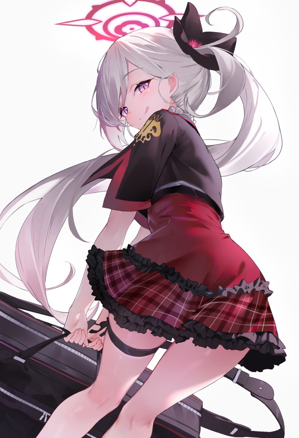 asagi_mutsuki, ass, blue_archive, garter, halo, isaya_(pixiv4541633), seifuku