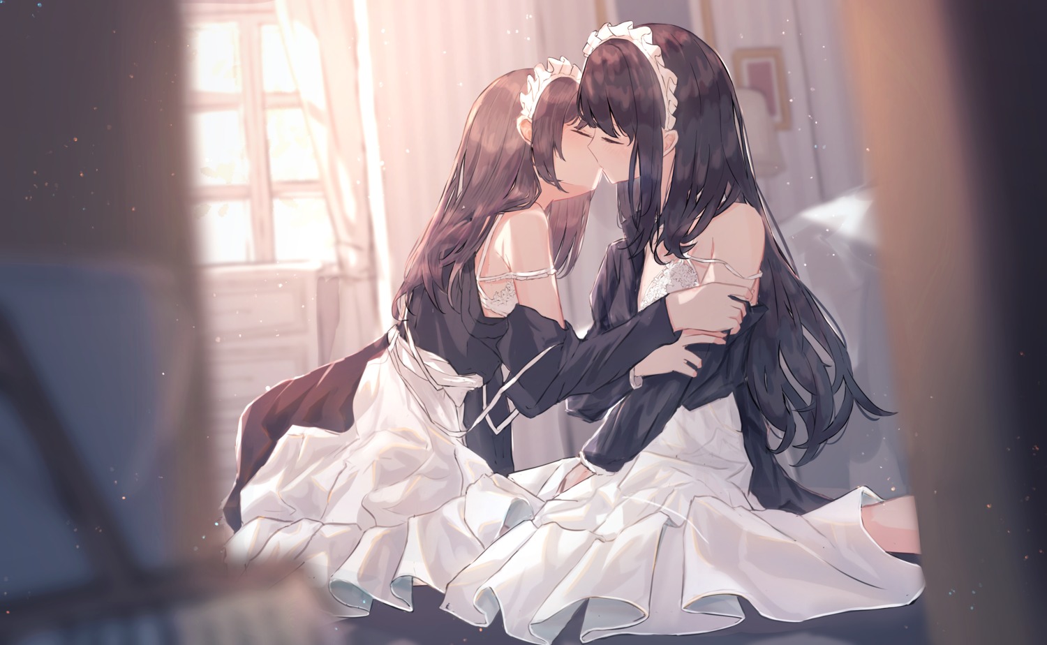 benevole, bra, maid, yuri