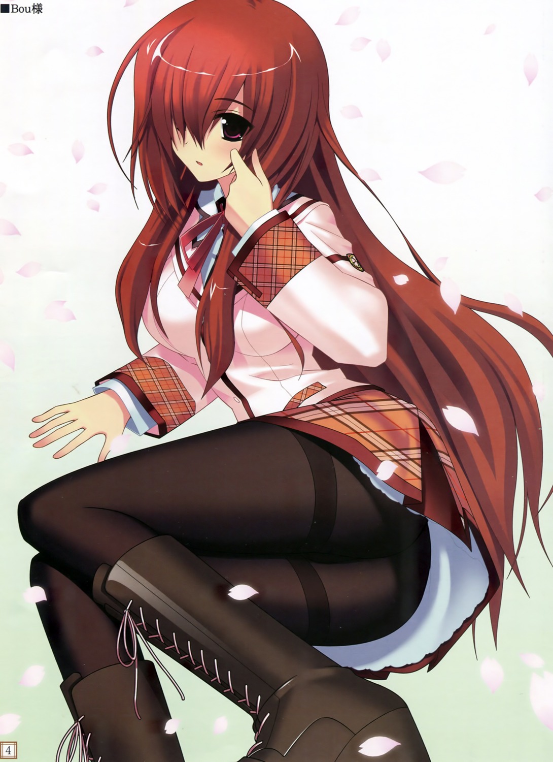 amami_mikage, bou, pantyhose, sakura_tale, seifuku