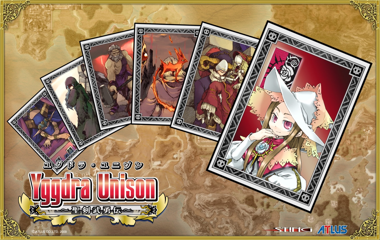 kiyuduki_satoko, rosary_esmeralda, tobe_sunaho, wallpaper, yggdra_union